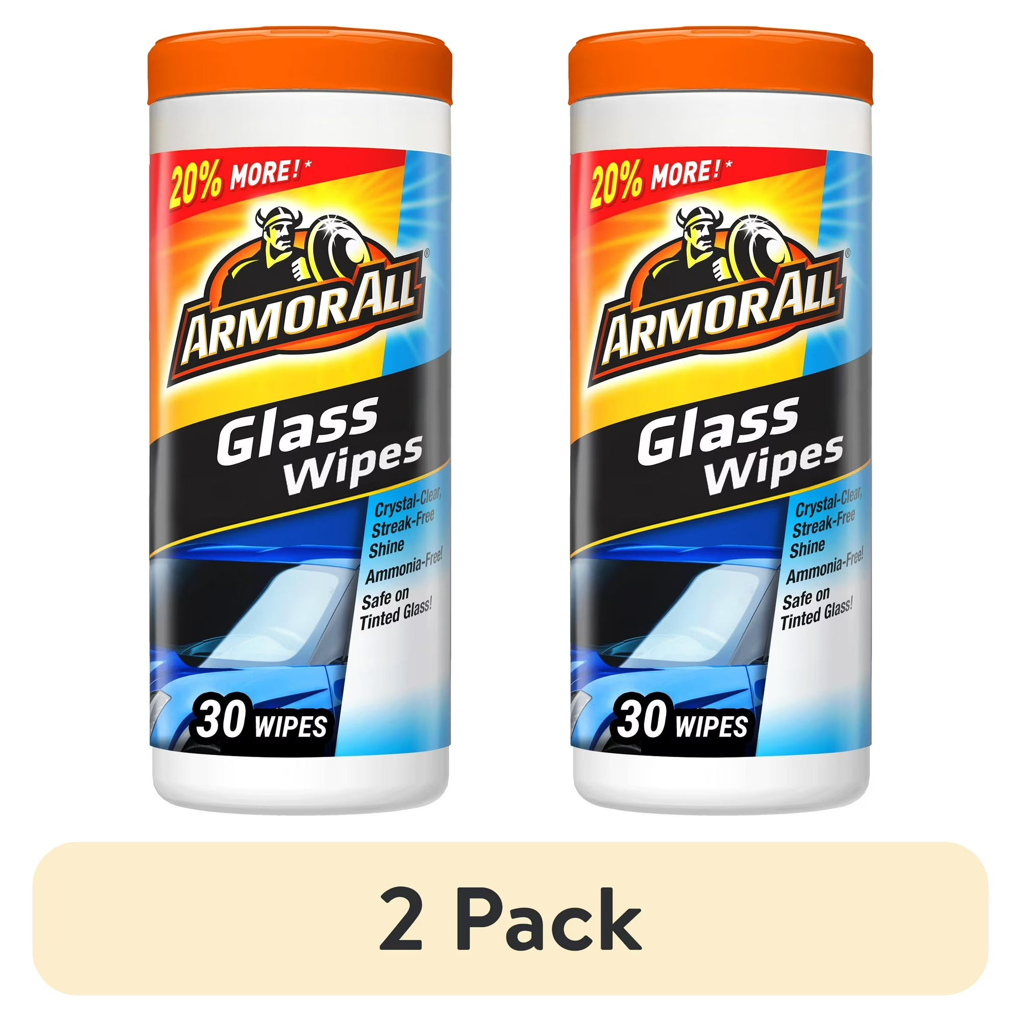 Armor All Armor All Ammonia Free Automotive Glass Wipes 30 Count (Pack of 2) — 30 ct