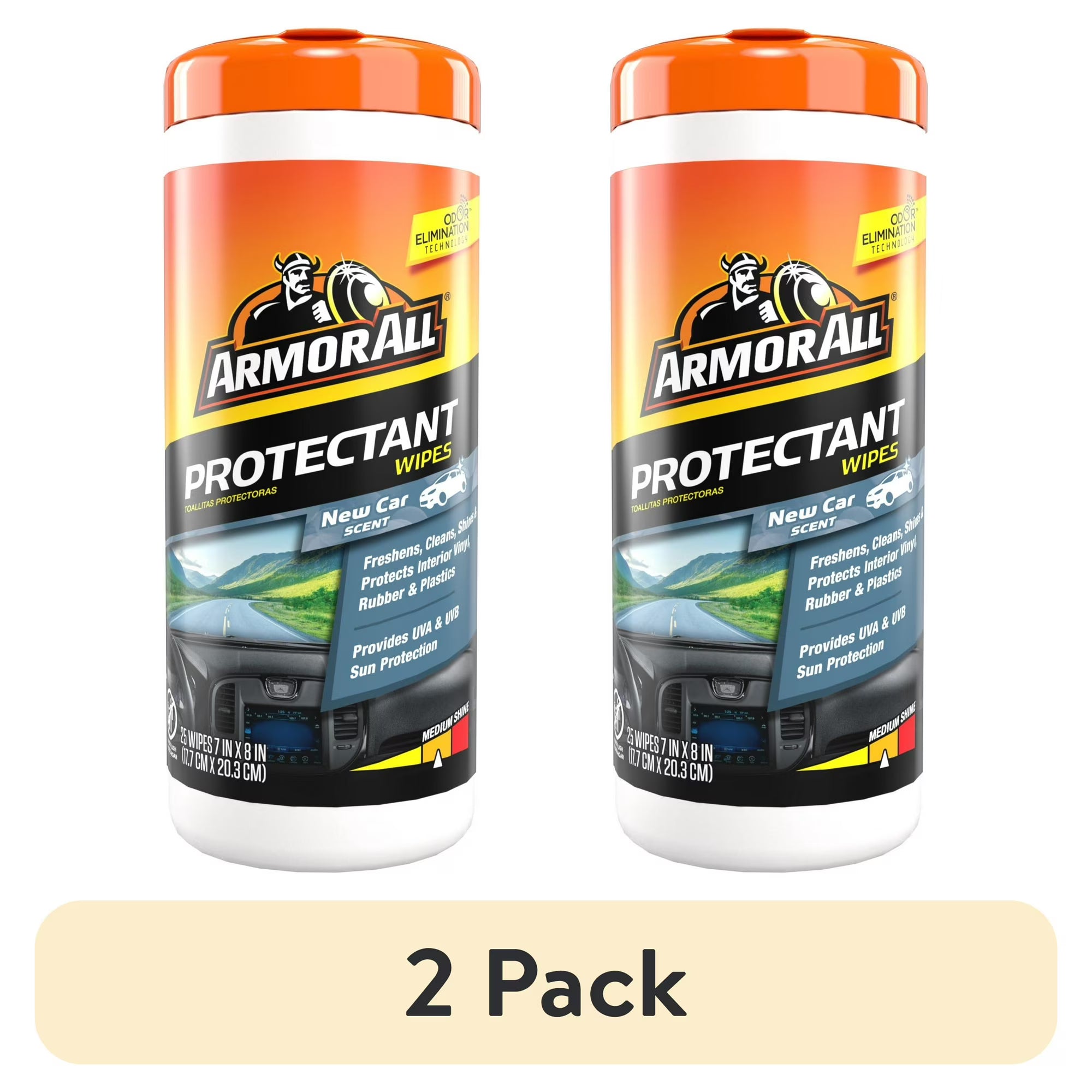 Armor All Armor All Car Interior Protectant Wipes In New Car Scent 25 Count (Pack of 2) — 25 ct