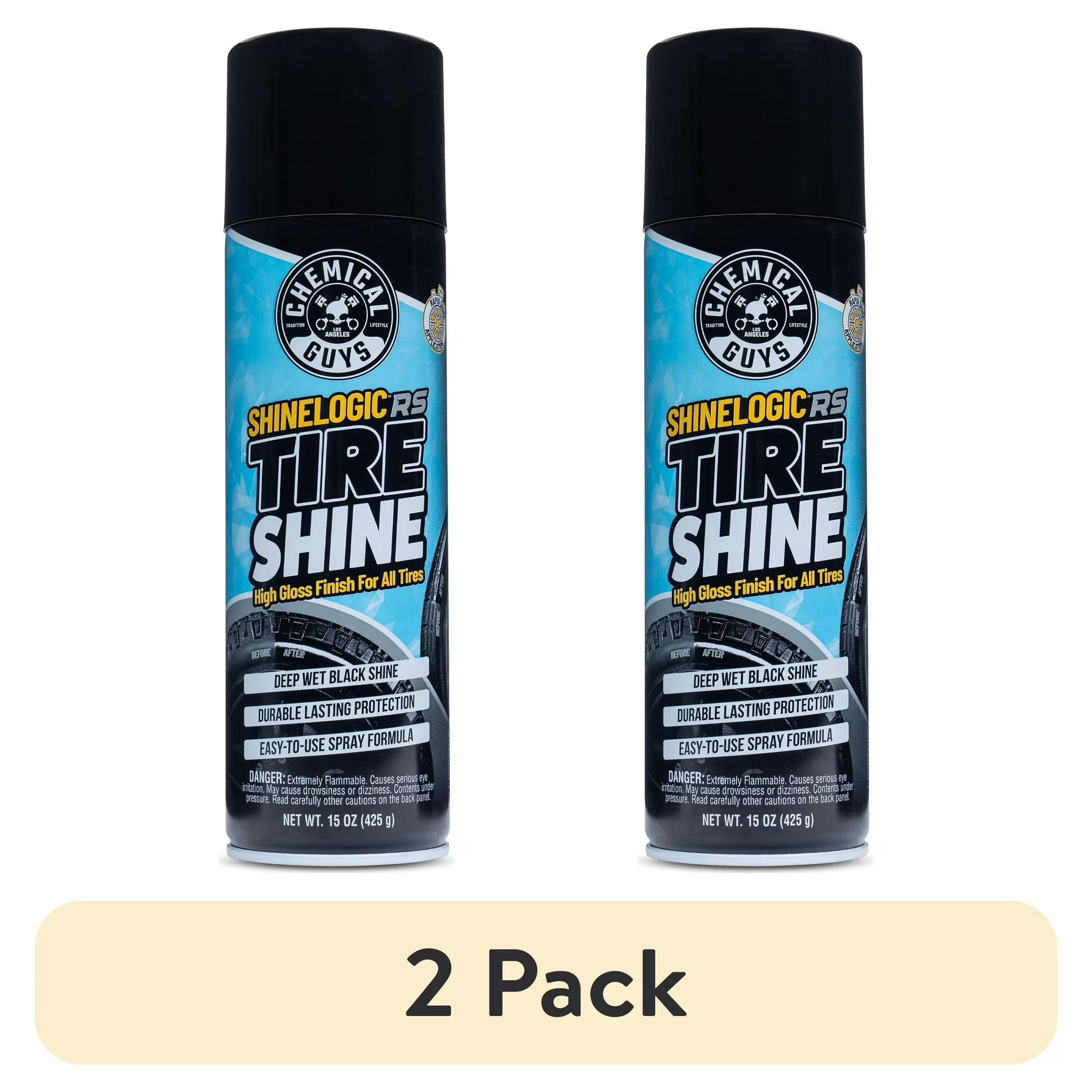 Chemical Guys Chemical Guys Shinelogic Tvdspray120 Aerosol Tire Shine 15Oz (Pack of 2) — 15 oz