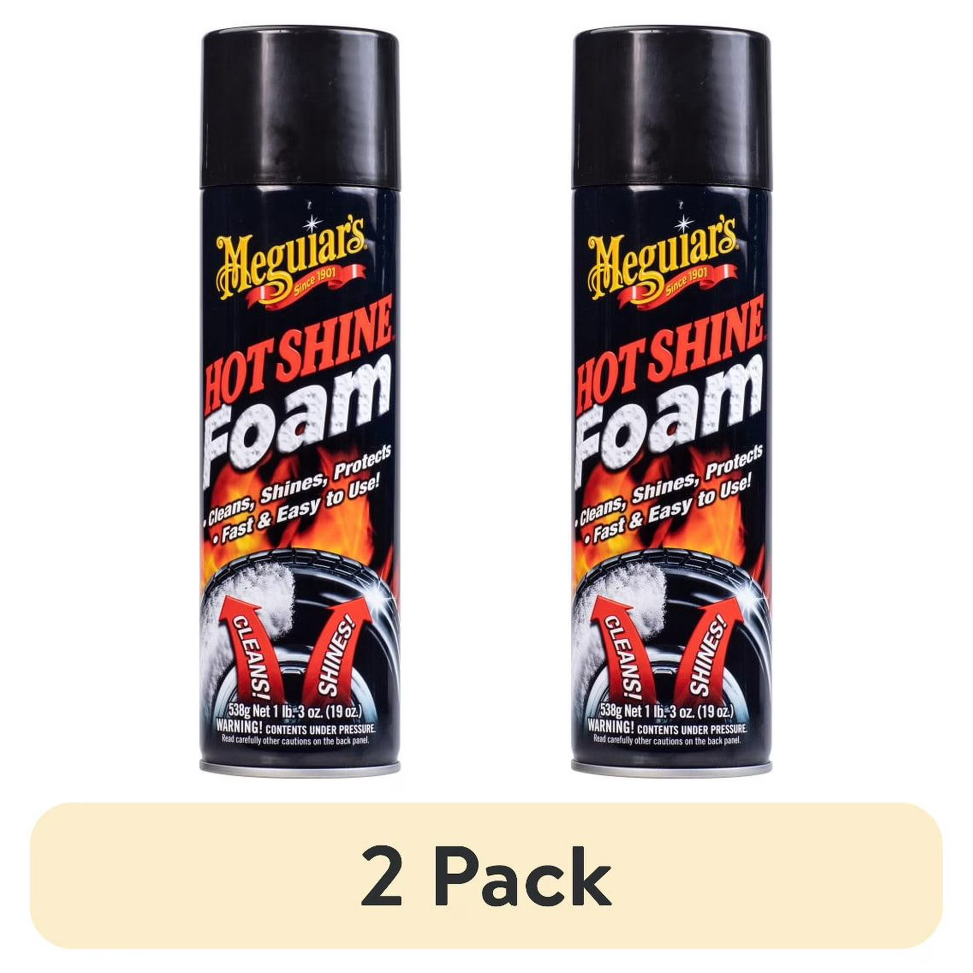 Meguiar's Meguiar S Hot Shine Tire Foam G13919 19 Oz Aerosol (Pack of 2) — 19 oz