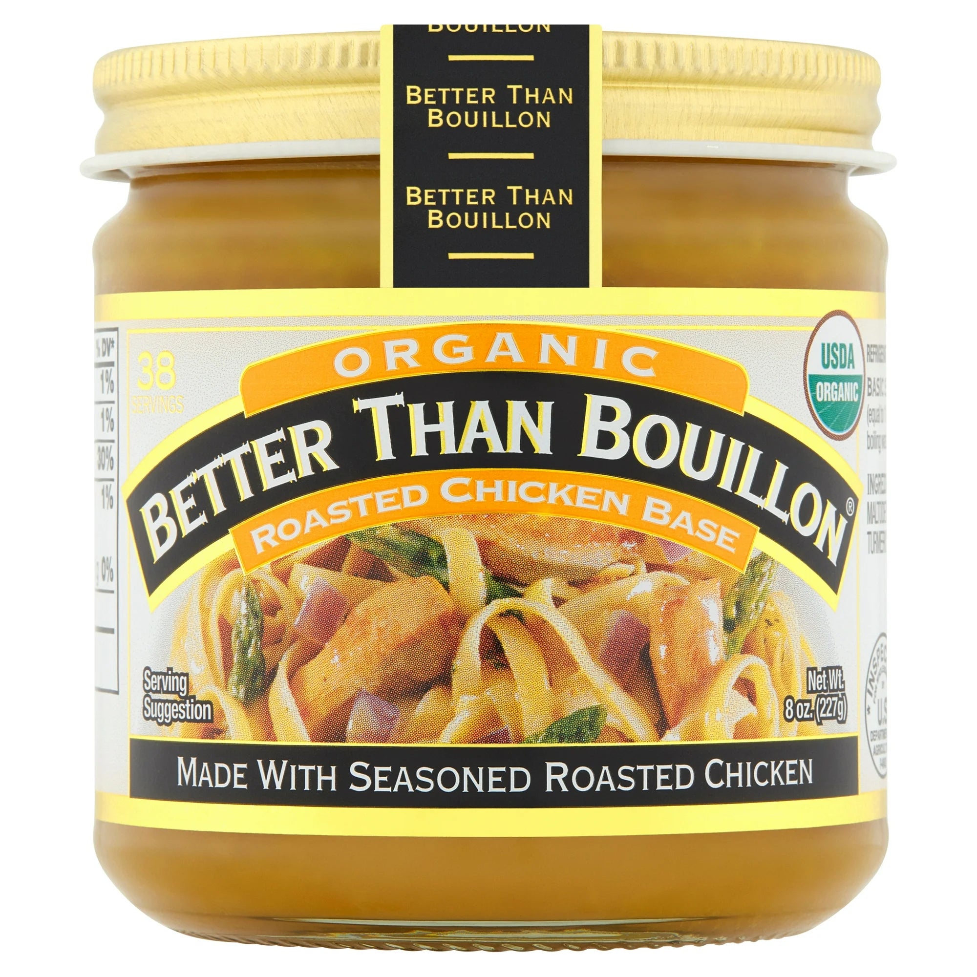 Better Than Bouillon Organic Roasted Chicken Base, Shelf-Stable, 8 oz Jar