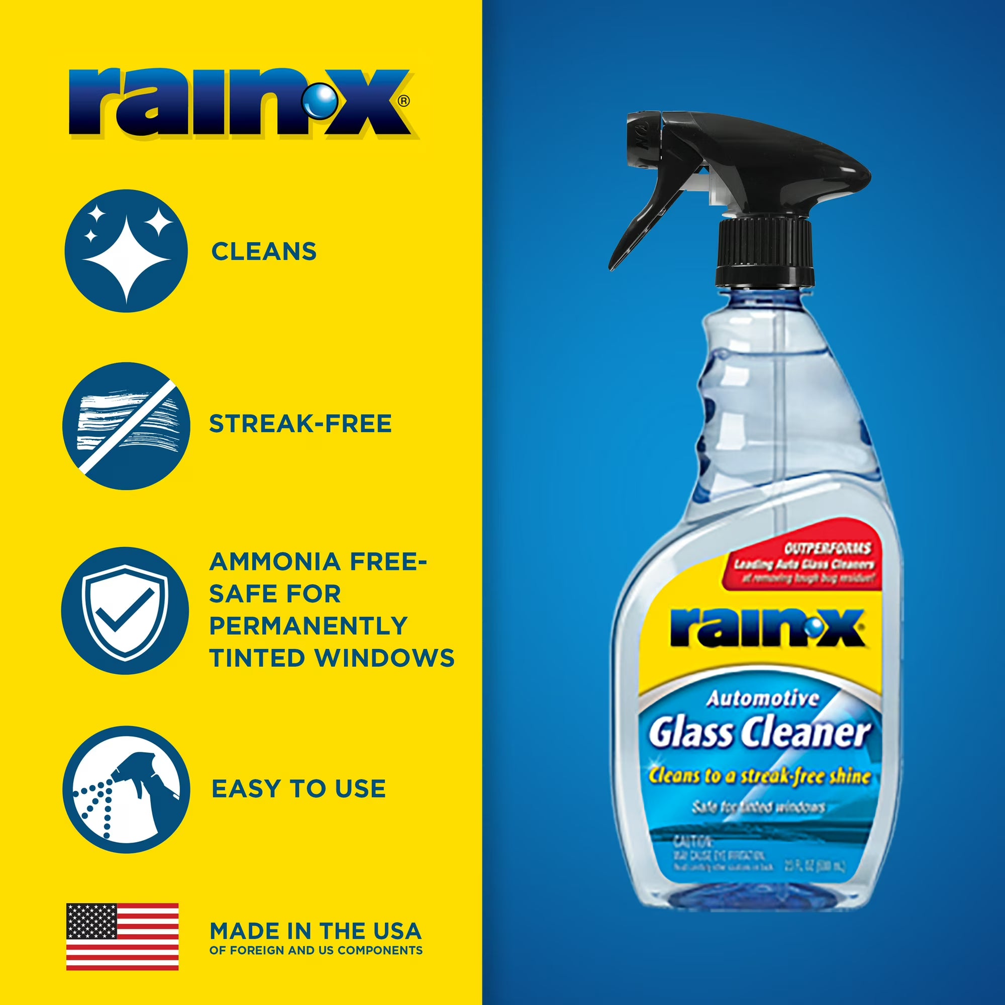 Rain‑X Rain X Glass Cleaner 6 23Oz 630018W (Pack of 2) — 23 oz
