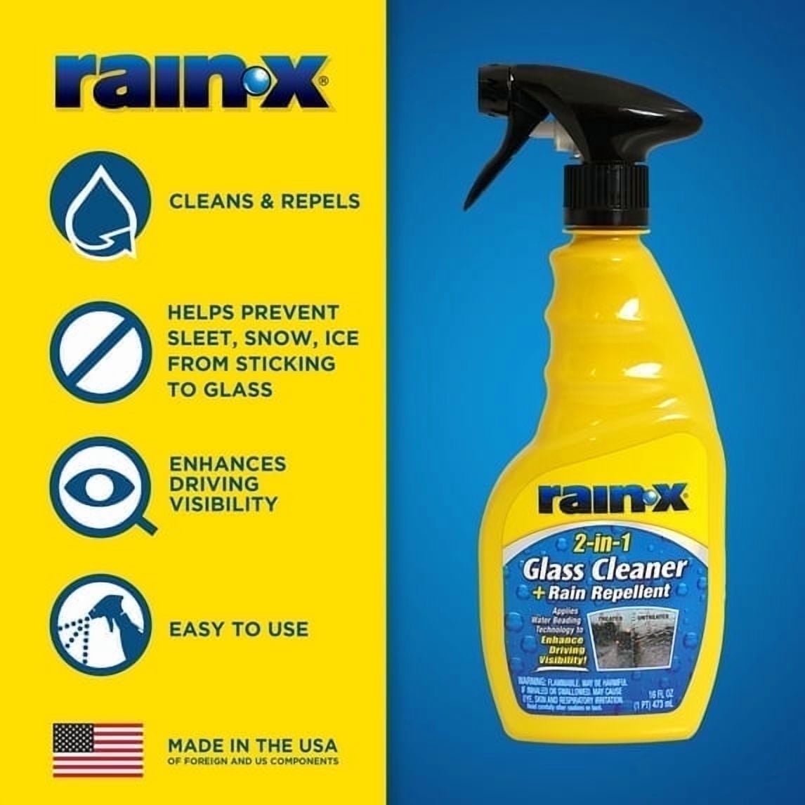 Rain‑X Rain X 2 In 1 Glass Cleaner Rain Repellant 16Oz 630006W (Pack of 2) — 16 oz