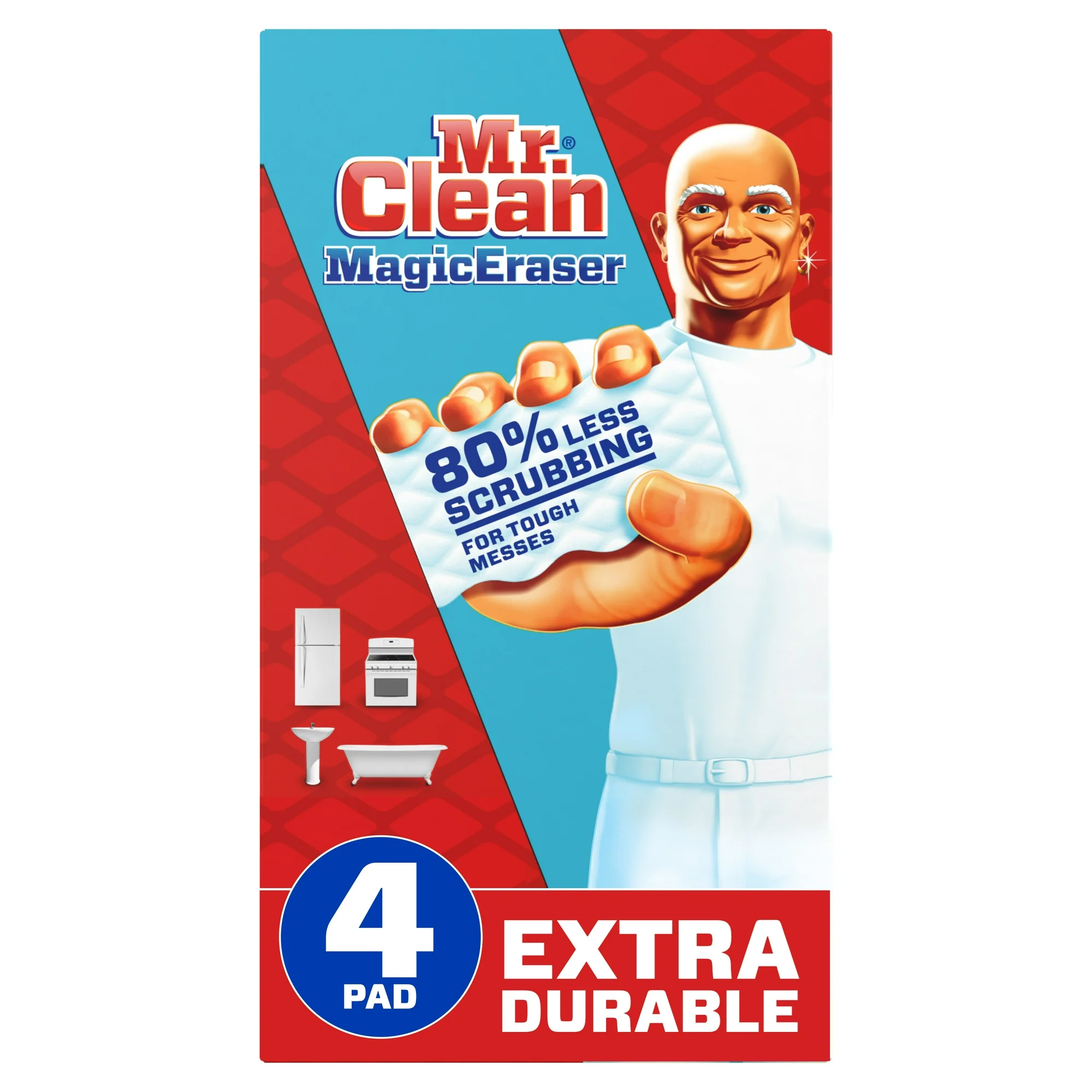 Mr. Clean Mr Clean Magic Eraser Extra Durable Cleaning Pad — 4 ct (Pack of 2)