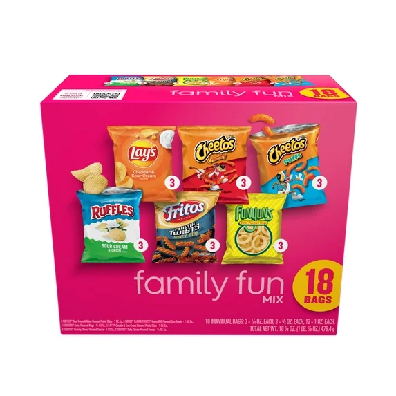 Frito-Lay Frito Lay Family Fun Mix Variety Pack Snack Chips 18 Count Multipack — Multipack · 18 ct