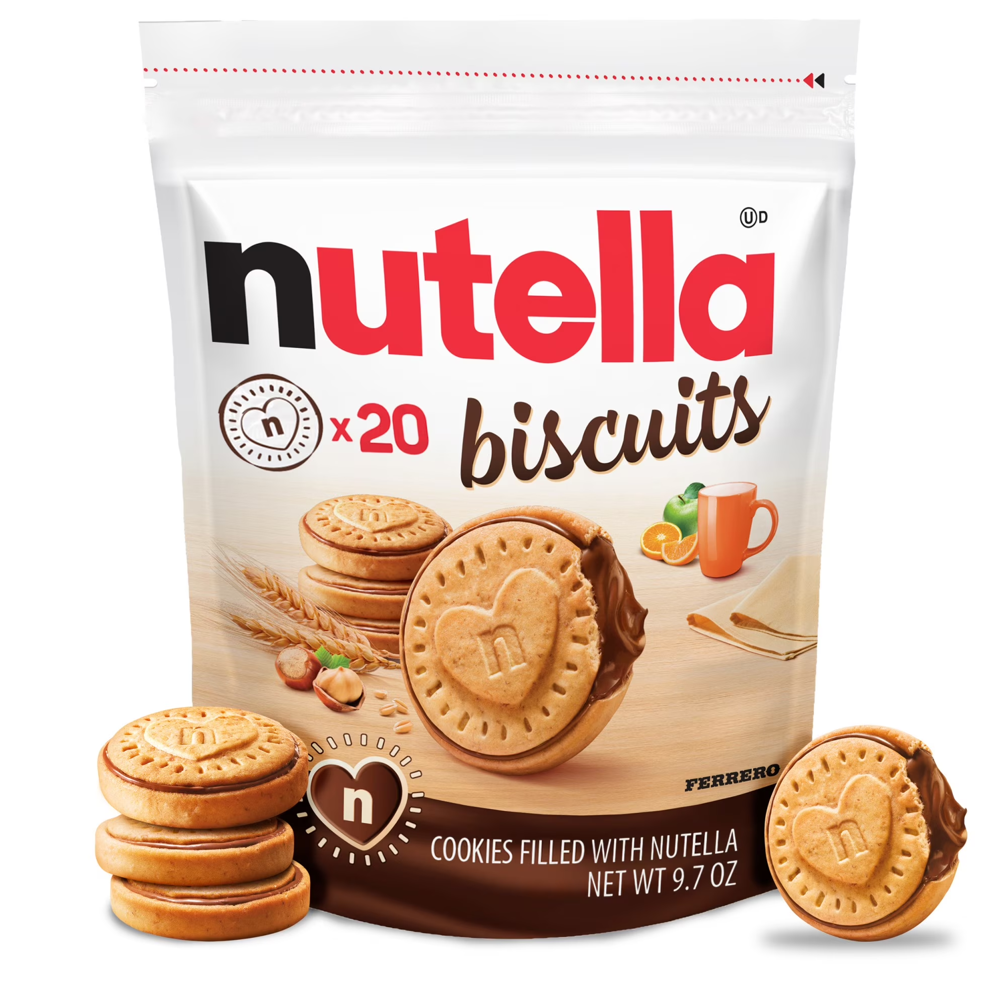 Nutella Nutella Biscuits Cookies Hazelnut Spread With Cocoa Kids Snacks 9 7 Oz 20 Count — 20 ct · 7 oz