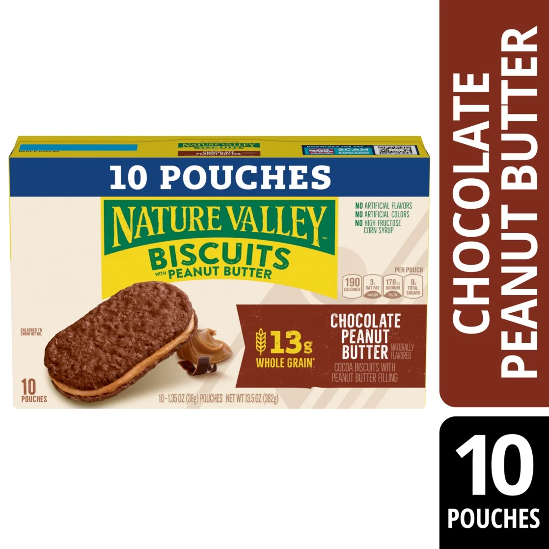 Nature Valley Nature Valley Biscuit Sandwiches Chocolate Peanut Butter Value Pack 10 Bars 13 5 Oz — Chocolate Peanut Butter · 10 ct · 5 oz