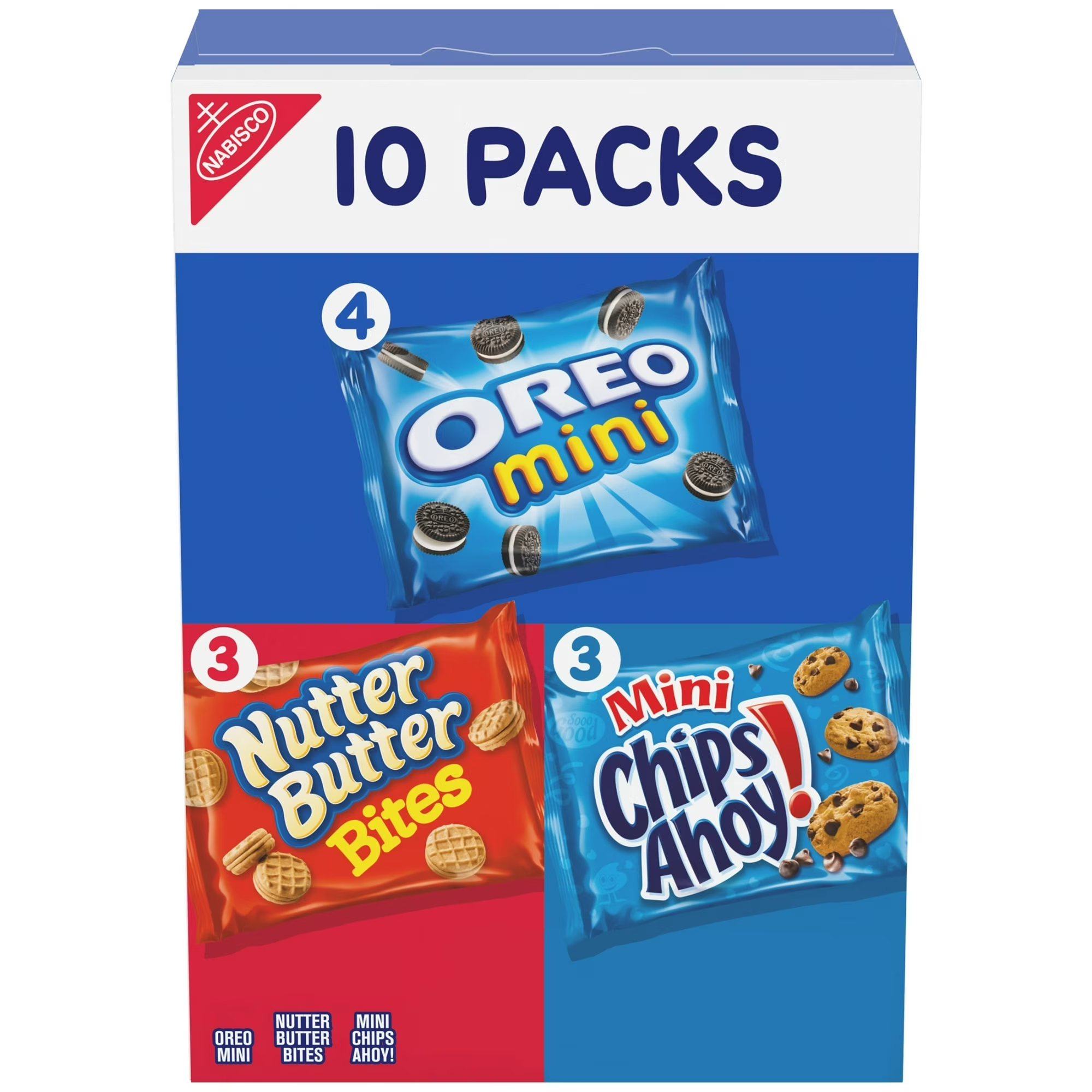 Nabisco Nabisco Cookie Variety Pack Oreo Mini Nutter Butter Bites Chips Ahoy Mini 10 Snack Packs — Variety Pack · 10 ct