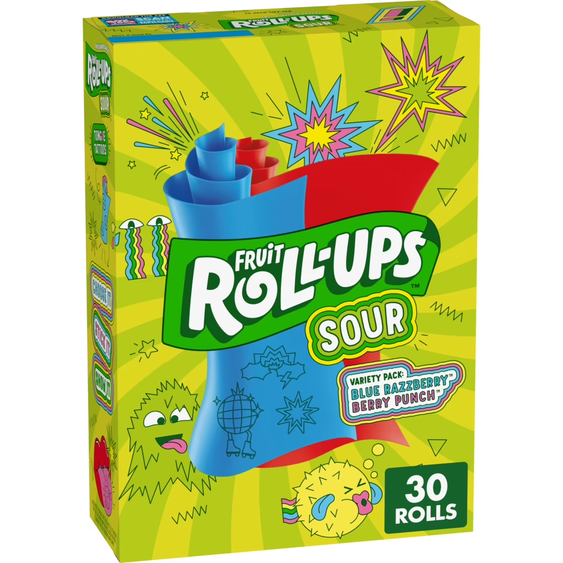 Fruit Roll-Ups Fruit Roll Ups Sour Fruit Flavored Snacks Variety Pack 15 Oz 30 Count — Variety Pack · 30 ct · 15 oz