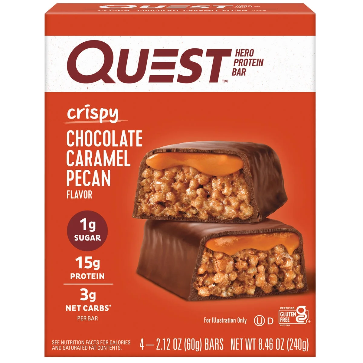 Quest Quest Crispy Protein Bar 15G Protein Gluten Free 4 Count — 15g Protein · 4 ct