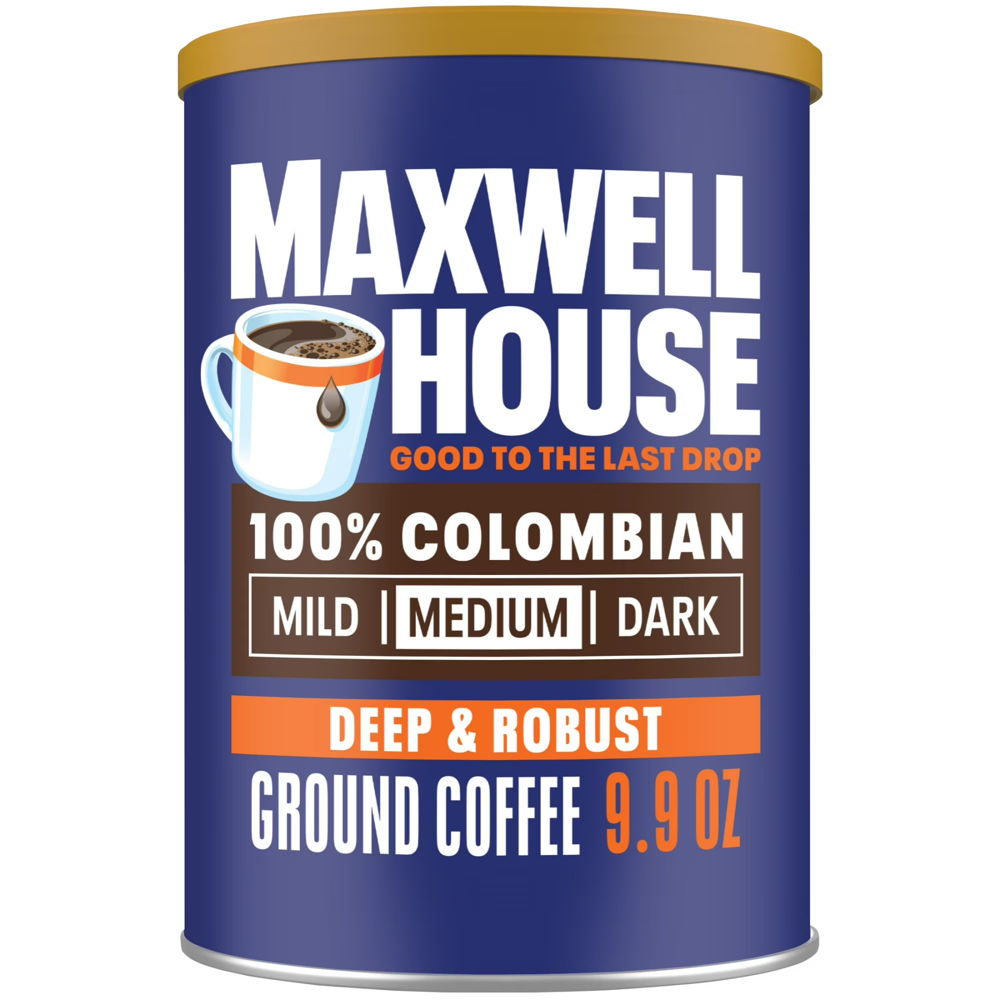 Maxwell House 100% Colombian Ground Coffee — 9.9 oz Canister